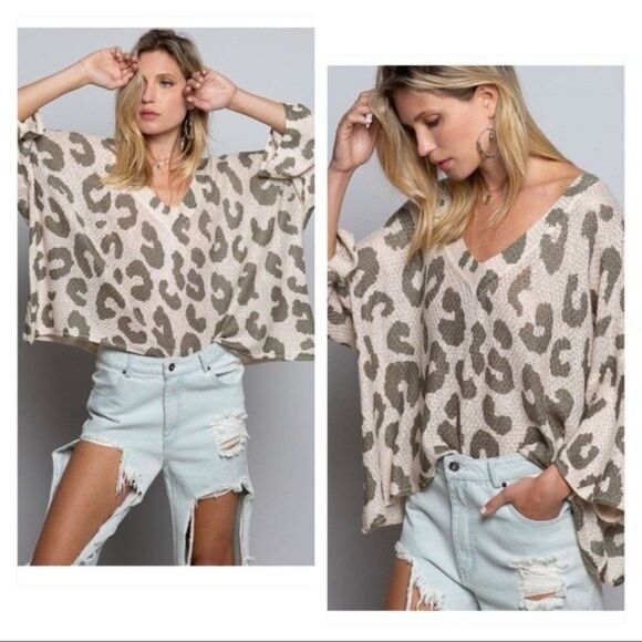 Copy - Animal Print lightweight Sweater - Picture 1 of 15
